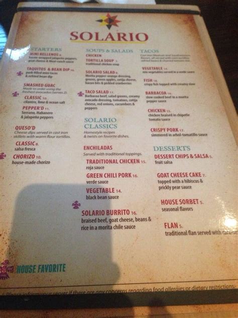 solaire restaurants|solario cantina opryland menu.